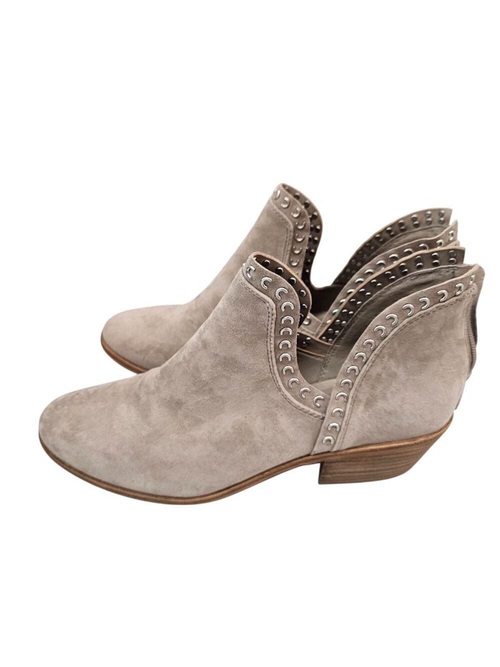 Vince Camuto Prafinta Suede Ankle Booties 10M Château Studded Detailing